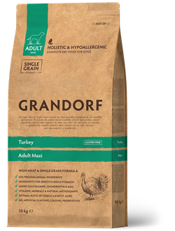 Grandorf (Грандорф): сухой корм для собак крупных пород Индейка, 10 кг