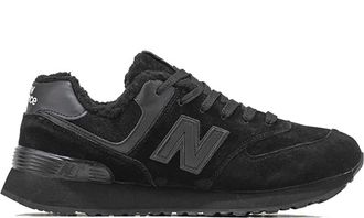 New Balance 574 Winter Black с мехом