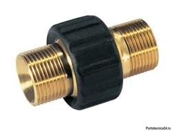 Соединительная муфта для шлангов ВД с изоляцией, 400bar, М22:М22, латунь