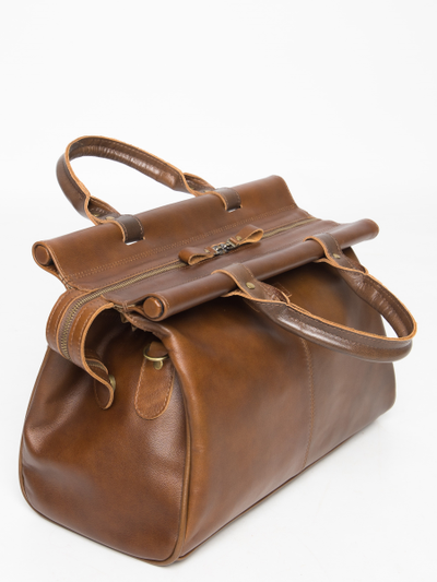 Кожаный саквояж Monvalle Premium brown (арт. 4046-63)