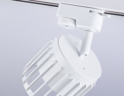 Трековый однофазный светильник со сменной лампой GL 5348 WH белый GX53 D100*80