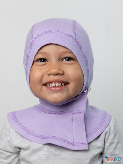 Шапка-шлем 24301-01 95%хлопок 5%лайкра, сиреневый 46-48