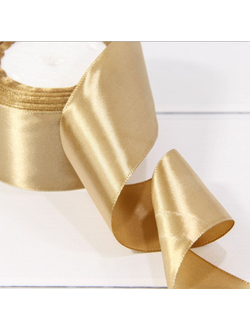 Лента атласная 50мм (105, св. коричневая), 22,9м