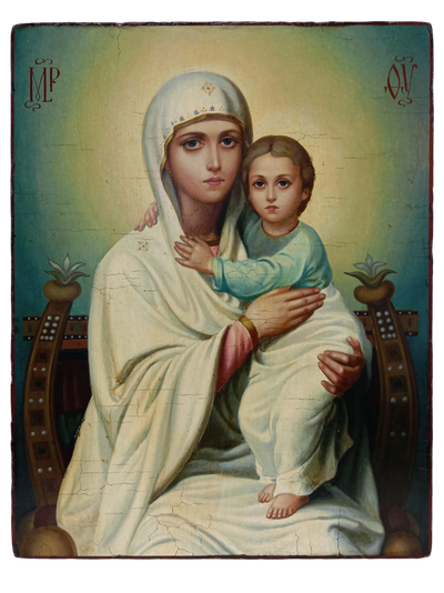 Дарующая (Богородица). Рукописная икона Божией Матери.