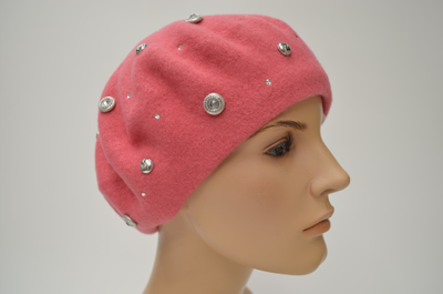 Фетровый берет маджента