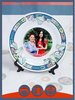 Тарелка с фото орнамент "Ландыш"