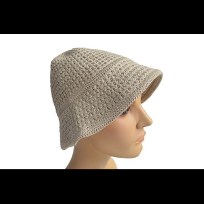 Шляпа Vizio 1537 FF Италия бежевая стразы
