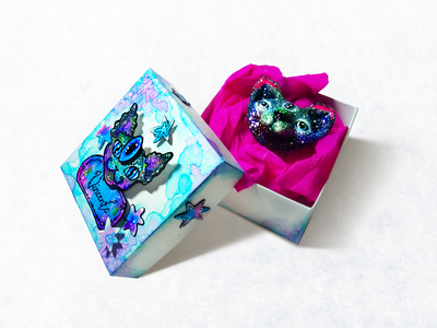 Объёмная подарочная 3Д-коробочка в стиле украшения