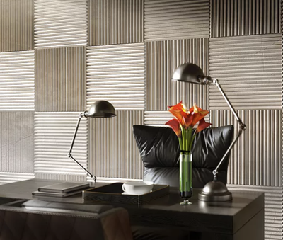 Гипсовая панель ZIGZAG platinum артикул М-0069-pl