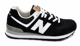 New Balance 574 черно-белые сетка (41-44) Арт. 039МF