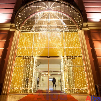 Занавес 2*1.0 м, ТЕПЛЫЙ БЕЛЫЙ, IP 65 постоянное свечение