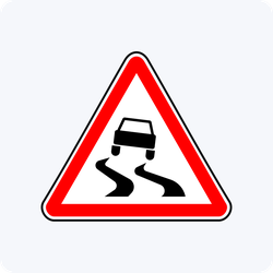 Дорожный знак 1.15 Скользкая дорога