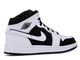 Nike Air Jordan Retro 1 Mid (Белые с черным) арт2