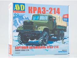 Сборная модель: (AVD Models 1343AVD) КРАЗ-214 бортовой с тентом
