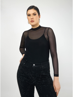 Блуза-сетка размера plus size MAT fashion