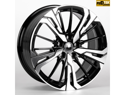 Комплект дисков R18 8,0J ET+38 5*114,3 Modellista 5572X-SV281 Черный с полированными лучами (81516)