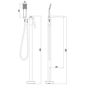 Смеситель для ванны Unit LM4544C