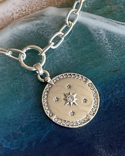 Колье "Звездное небо" цвет серебро A&C (Норвегия)