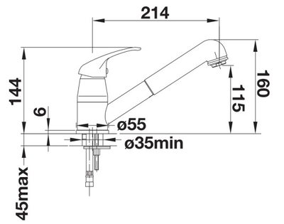 Смеситель Blanco Daras-S Silgranit 526936