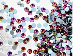 Стразы термоклеевые, цвет радужный топаз, размер SS16 (3,8 - 4,0 мм), 1440 шт