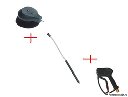 Щетка вращающаяся в сборе с курком RL30 и удлиннителем 700мм; вход М22х1,5ш.