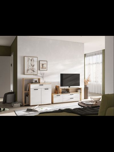 Санса ТВ-01 Тумба под ТВ Сонома/Белый