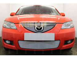 Защита радиатора Mazda 3 2006-2009 (седан) chrome верх