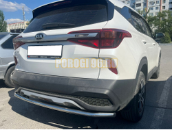 Защита заднего бампера Папа Тюнинг d42 для KIA Seltos 2020-