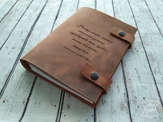 блокнот на кольцах, блокнот с кольцевым механизмом, блокнот с гравировкой, кожаный блокнот, блокнот