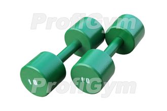 ГАНТЕЛЬ «PROFIGYM» НЕРАЗБОРНАЯ С ПОЛИМЕРНЫМ ПОКРЫТИЕМ 10 КГ