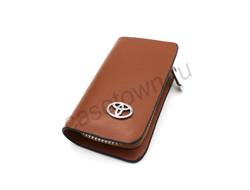 Коричневая ключница тойота для всех автомобильных ключей