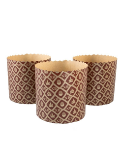 Форма бумажная для среднего кулича "ХВ" 350г (10 шт.,), 110*85мм