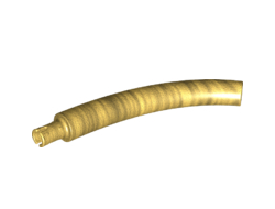 Dinosaur Tail / Neck Middle Section with Pin, Pearl Gold (40378 / 6109755)