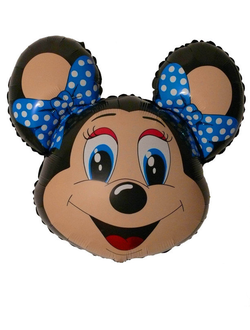 Фольгированный шар с гелием "Лолли Маус" черный 77см