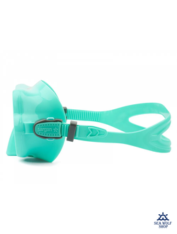 Маска для дайвинга с трубкой Sargan "БАТТЕРФЛЯЙ-М" бирюз. силикон