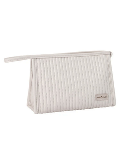 Kristaller Косметичка женская Love peace rectangular стёганая, белый