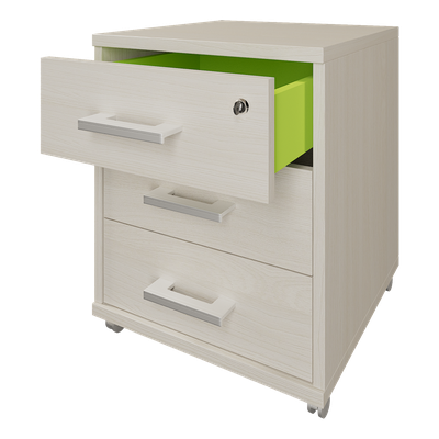 Тумба АТ-03 подкатная с замком на верхнем ящике