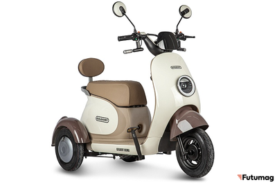 Электротрицикл Rutrike Gelbert Ogma 48V/60V 650Вт бело-коричневый