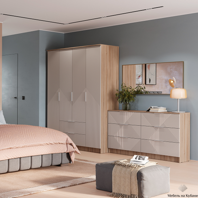 Эмилия КМ-04 комод Дуб смоки/Айриш (MF03)