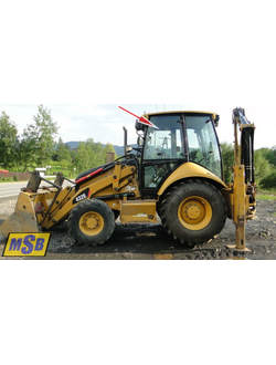 Стекло дверное левое верхнее на Cat 428e, Cat 432e, Cat434e, Cat 444e
