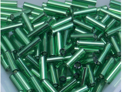 Стеклярус №3 Китай 10 гр цвет № 27 зеленый