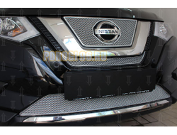 Защита радиатора Nissan X-Trail T32 2018- chrome верх PREMIUM