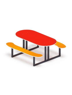 Столик детский овальный - МФ 31.01.09-01 - Избушка