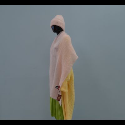 Розовая шапка женская с отворотом Vizio Италия 6946 CRYO