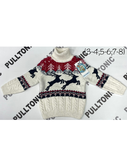 Детский свитер Олени в лесу 02