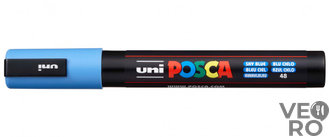 Акриловый Маркер Uni POSCA PC-5M 1,8-2,5мм, овальный наконечник, небесно-голубой