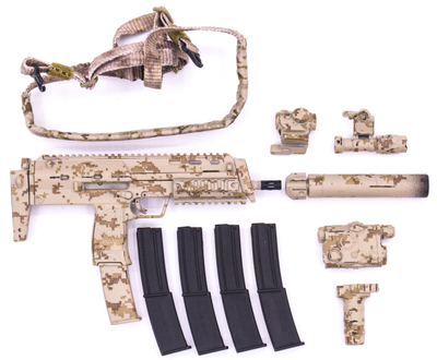 Пистолет-пулемет с обвесом и магазинами 1/6 (E&S 26009R) - EASY&SIMPLE