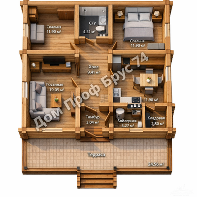 «Канопус»  10,02 х 10,2 м — 102,34 м²