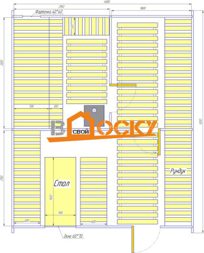 Овальная баня-бочка 4*5