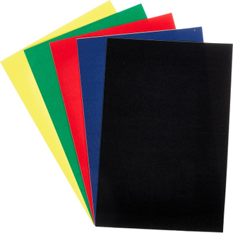 Бумага цветная бархатная Апплика А4 в ассортименте 5 цветов (5 листов) 992533